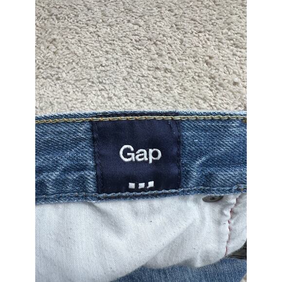 GAP Premium Low Rise Boot Jeans Mens 34x34 Blue Denim Faded Distressed Comfort - Picture 10 of 15